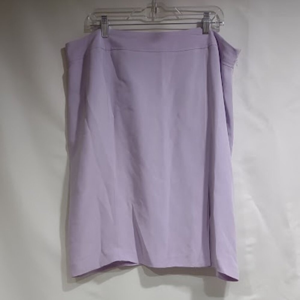 STYLE AND CO. LILAC MINI SKIRT 100% SHIMMERY SILK FULLY LINED INVISIBLE ZIP 20W